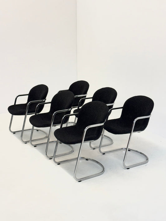 Set van 6 vintage eetkamerstoelen van Gastone Rinaldi