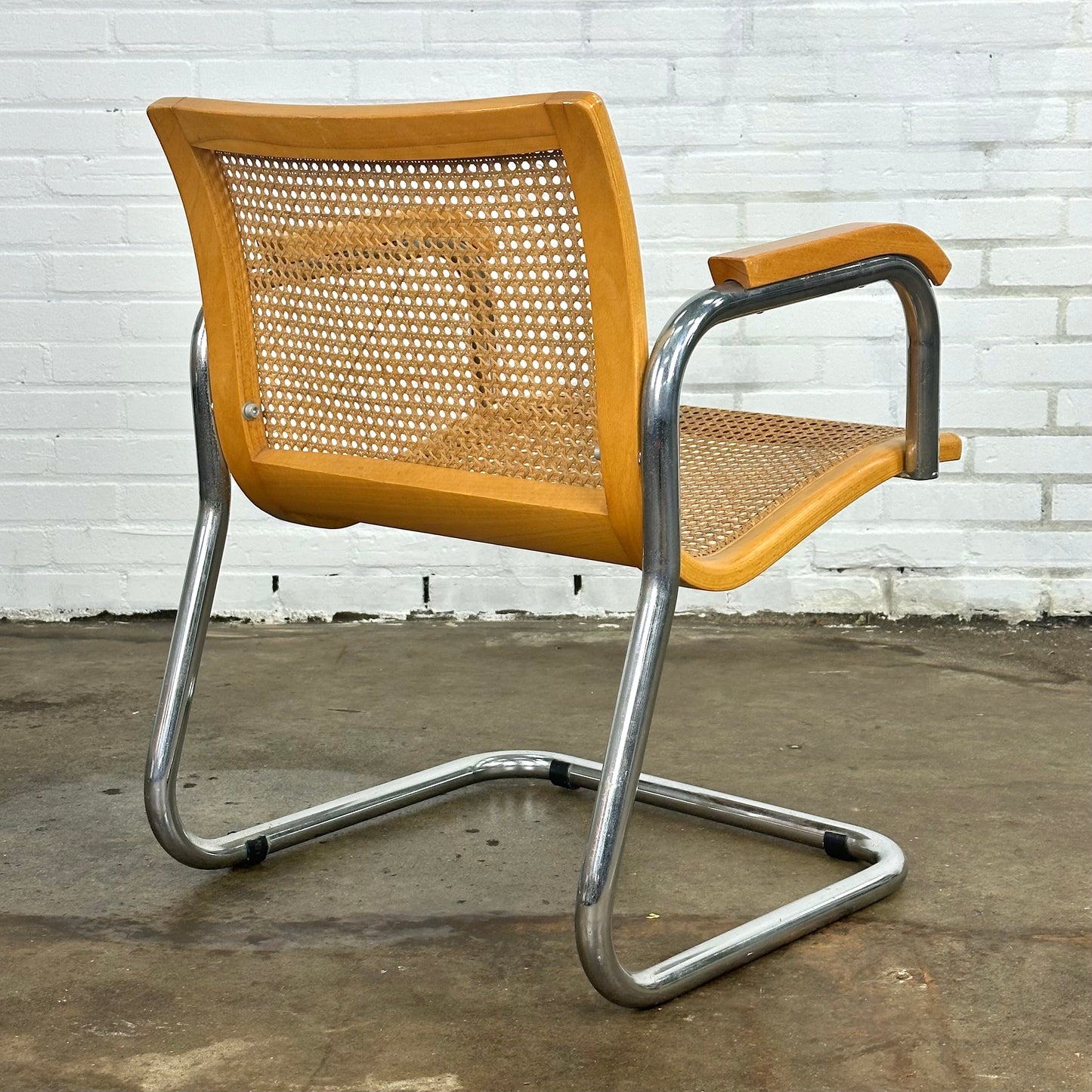 vintage webbing / rotan stoel