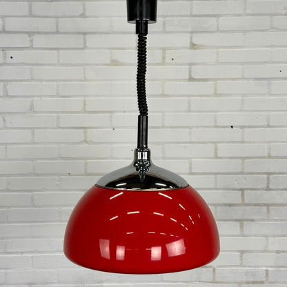 Rode space age hanglamp van Cosack Leuchten