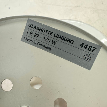 Vintage bolvormige hanglamp van Glashütte Limburg