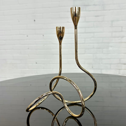 Black + Blum loop kandelaar in goud