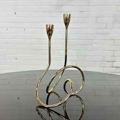 Black + Blum loop kandelaar in goud