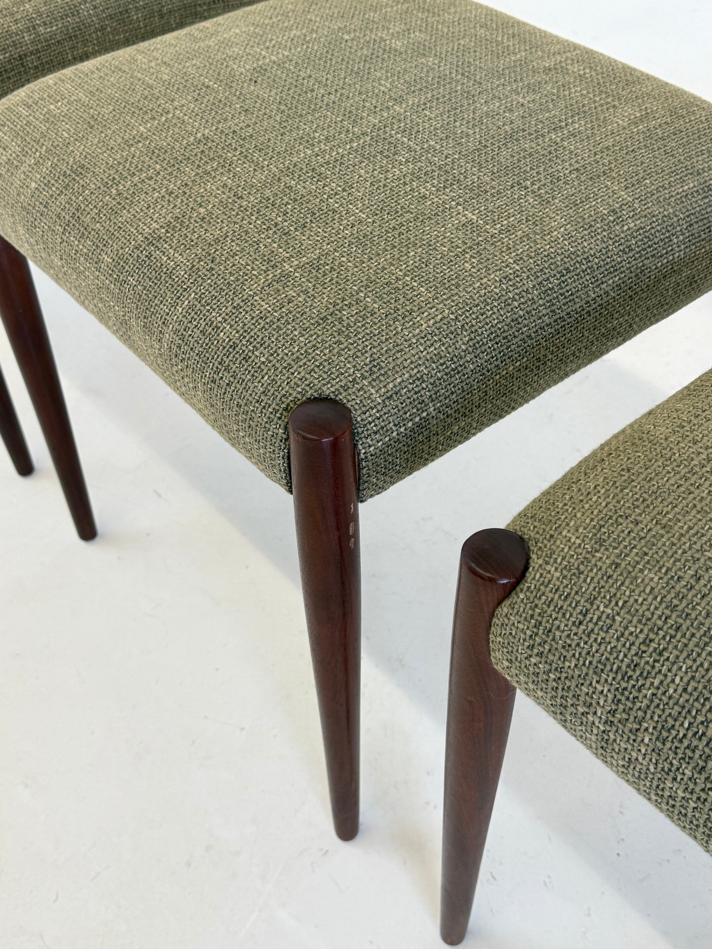 Set van 4 Lübke eetkamerstoelen met palissander hout