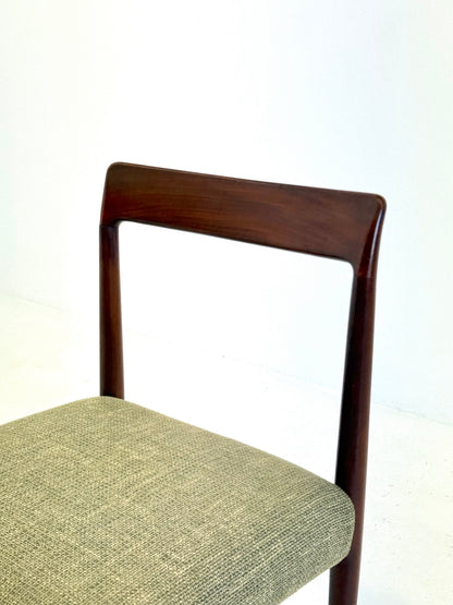 Set van 4 Lübke eetkamerstoelen met palissander hout
