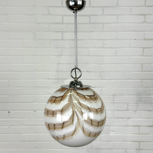 Vintage gestreepte murano hanglamp