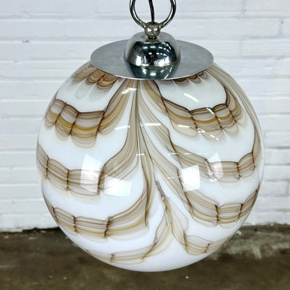 Vintage gestreepte murano hanglamp