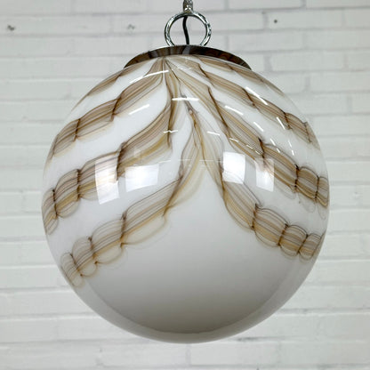 Vintage gestreepte murano hanglamp