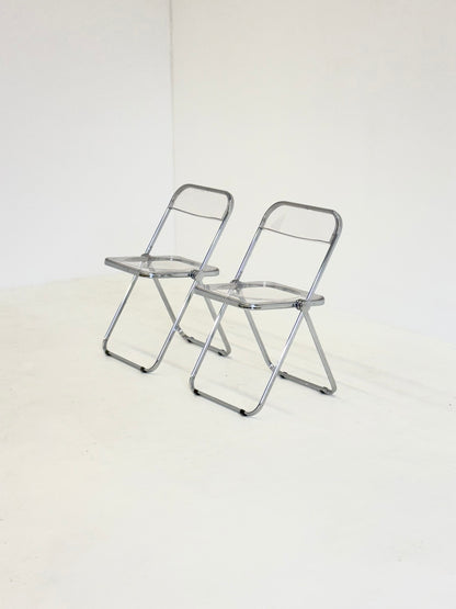 Set van 2 Plia klap stoelen van Giancarlo Piretti voor Anonima Castelli