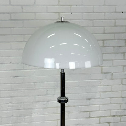 Vintage vloerlamp met witte mushroom lampenkap