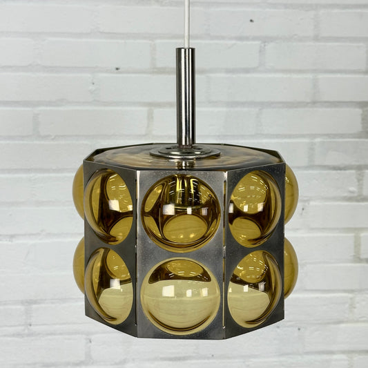 Vintage glazen space age hanglamp