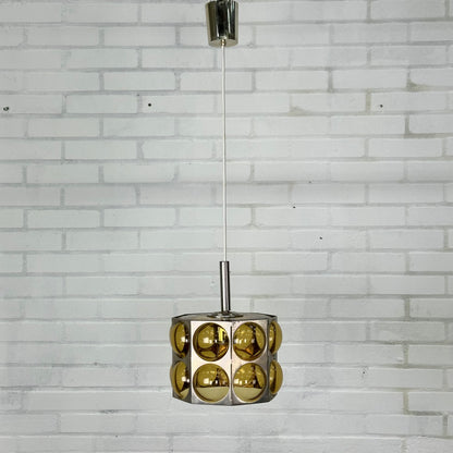 Vintage glazen space age hanglamp