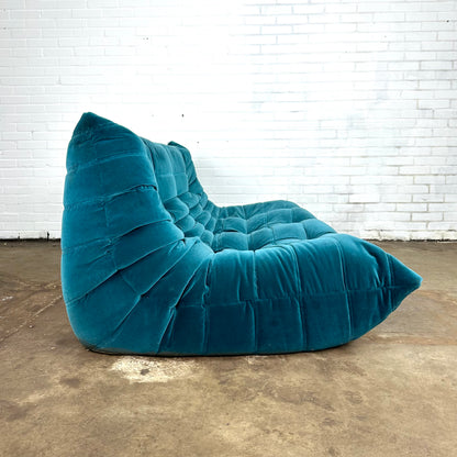 Originele Ligne Roset Togo 3-zits velvet petrol