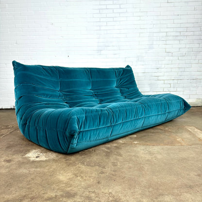 Originele Ligne Roset Togo 3-zits velvet petrol