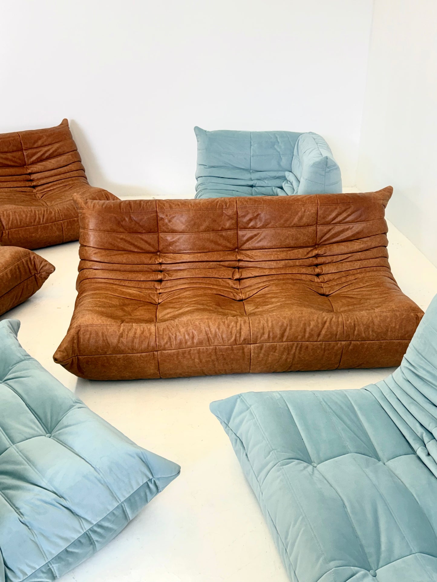Ligne Roset Togo 3-zits in cognac leer