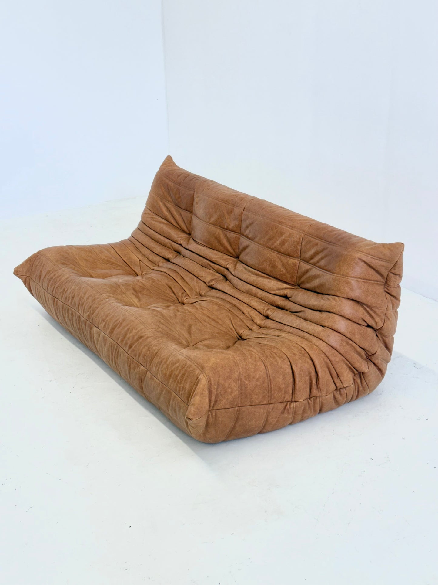 Ligne Roset Togo 3-zits in cognac leer
