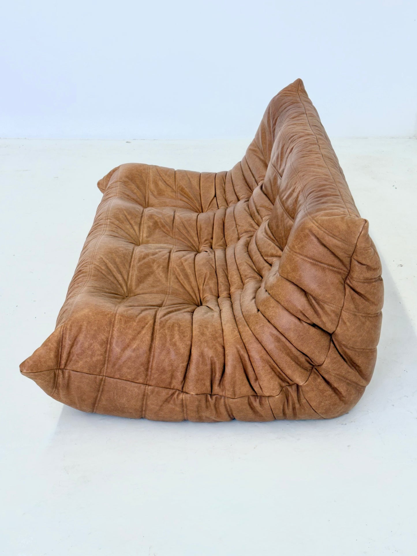 Ligne Roset Togo 3-zits in cognac leer