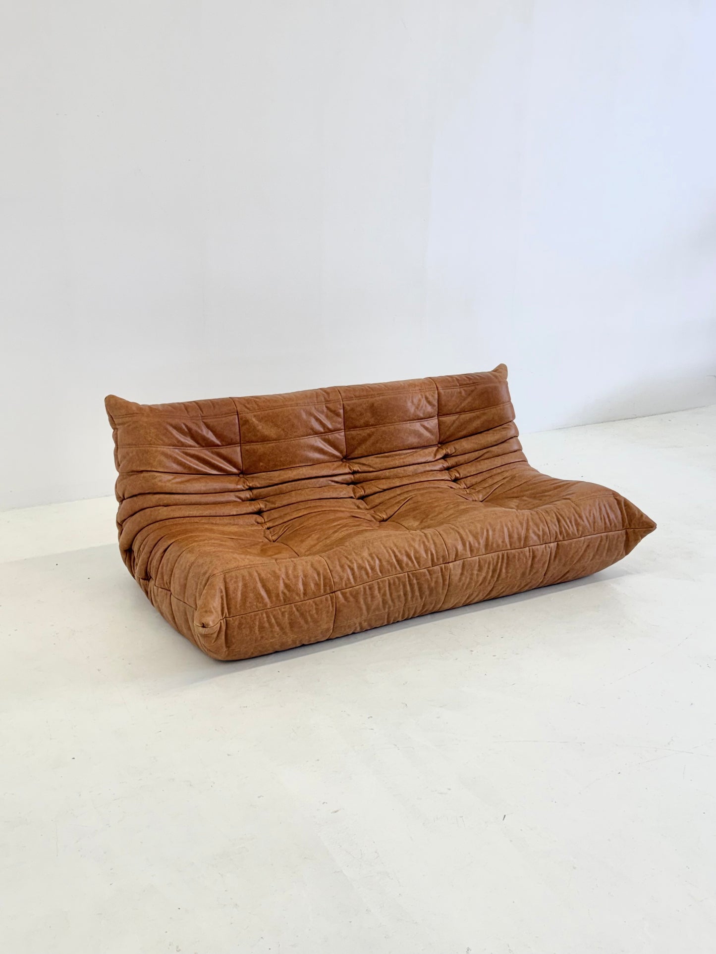 Ligne Roset Togo 3-zits in cognac leer