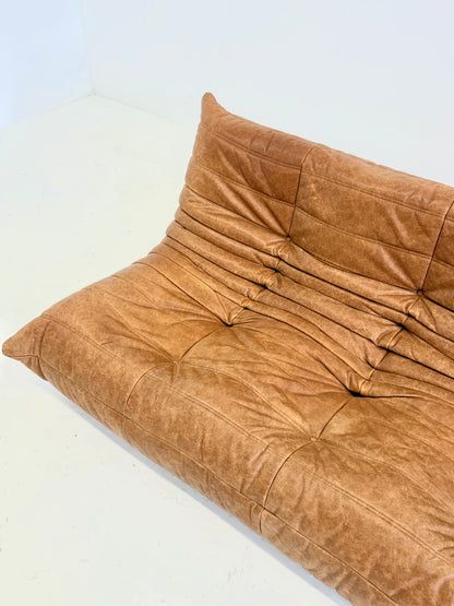 Ligne Roset Togo 3-zits in cognac leer