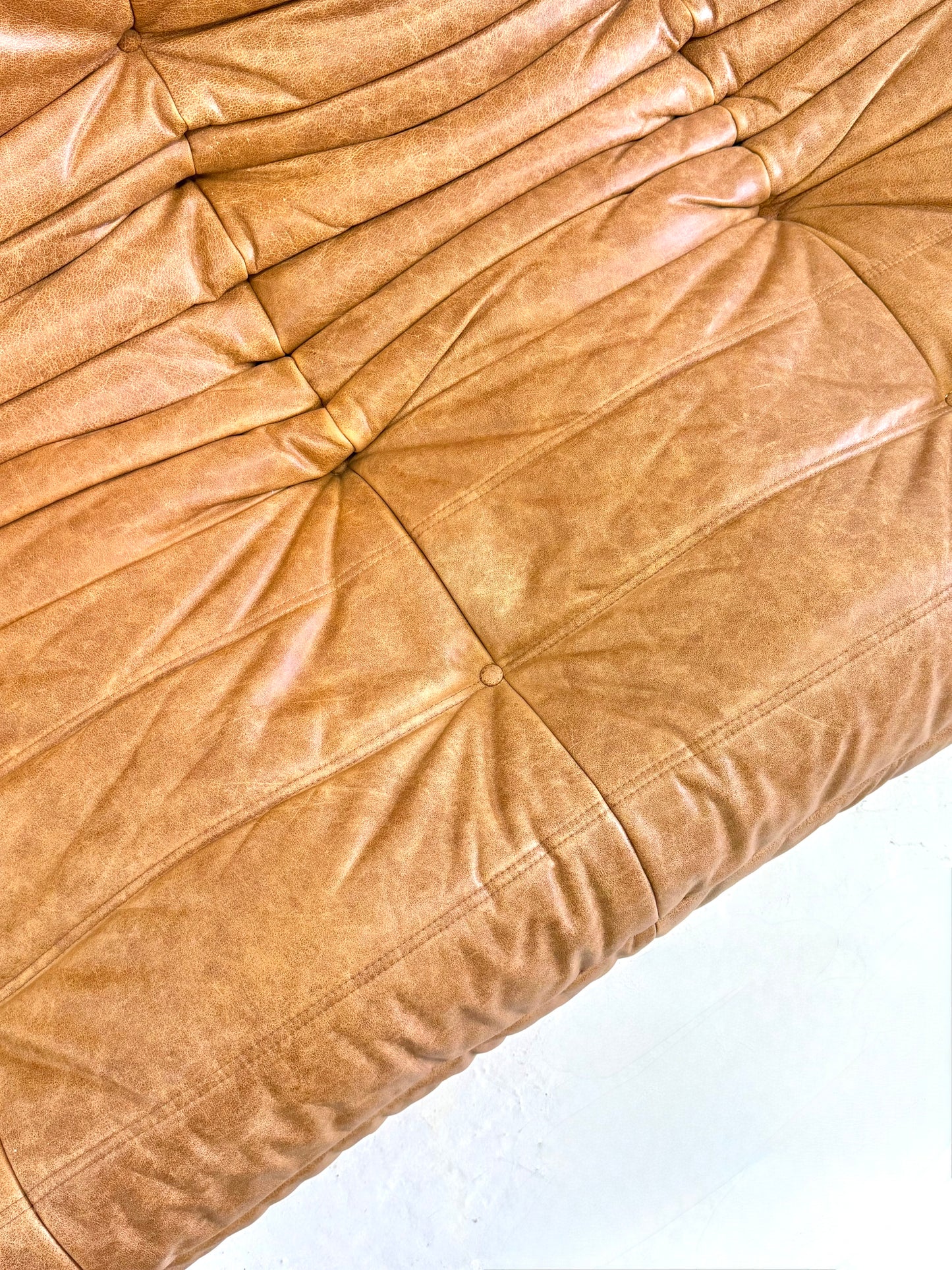 Ligne Roset Togo 3-zits in cognac leer