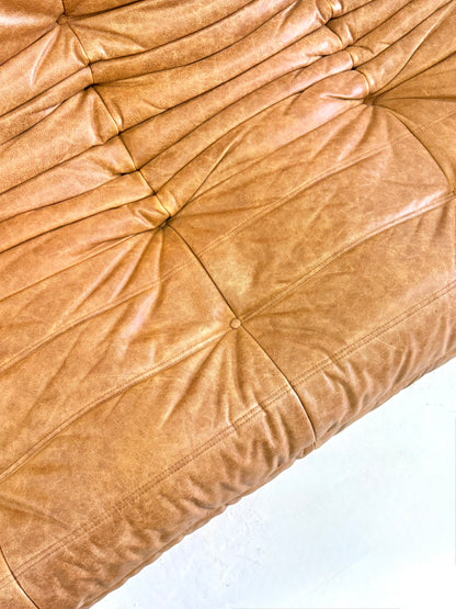 Ligne Roset Togo 3-zits in cognac leer