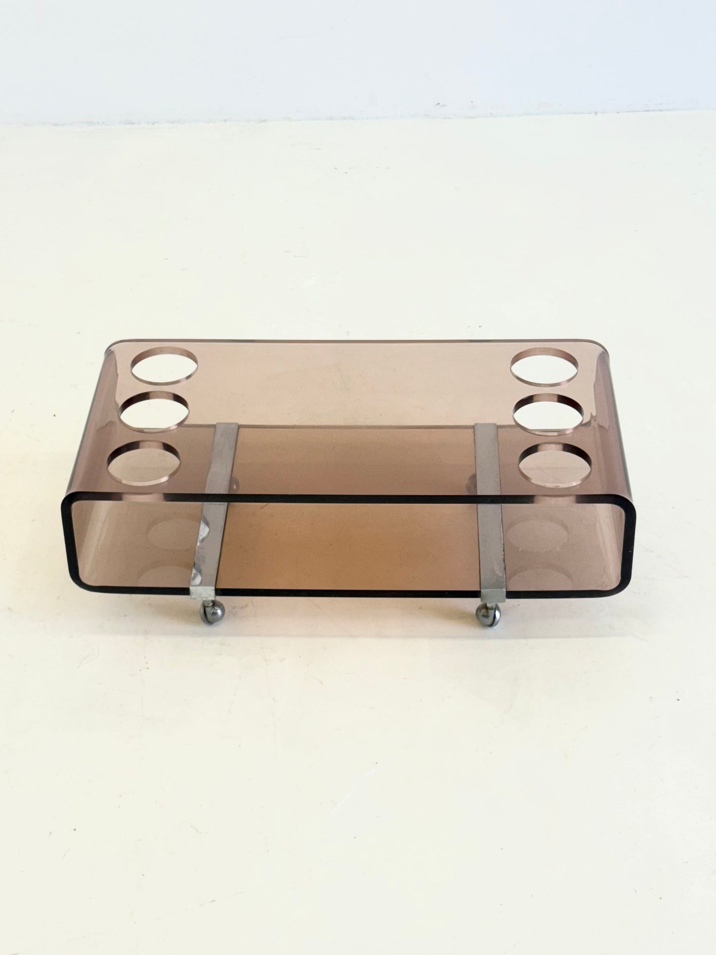 Lucite barwagen van Michel Dumas voor Roche Bobois