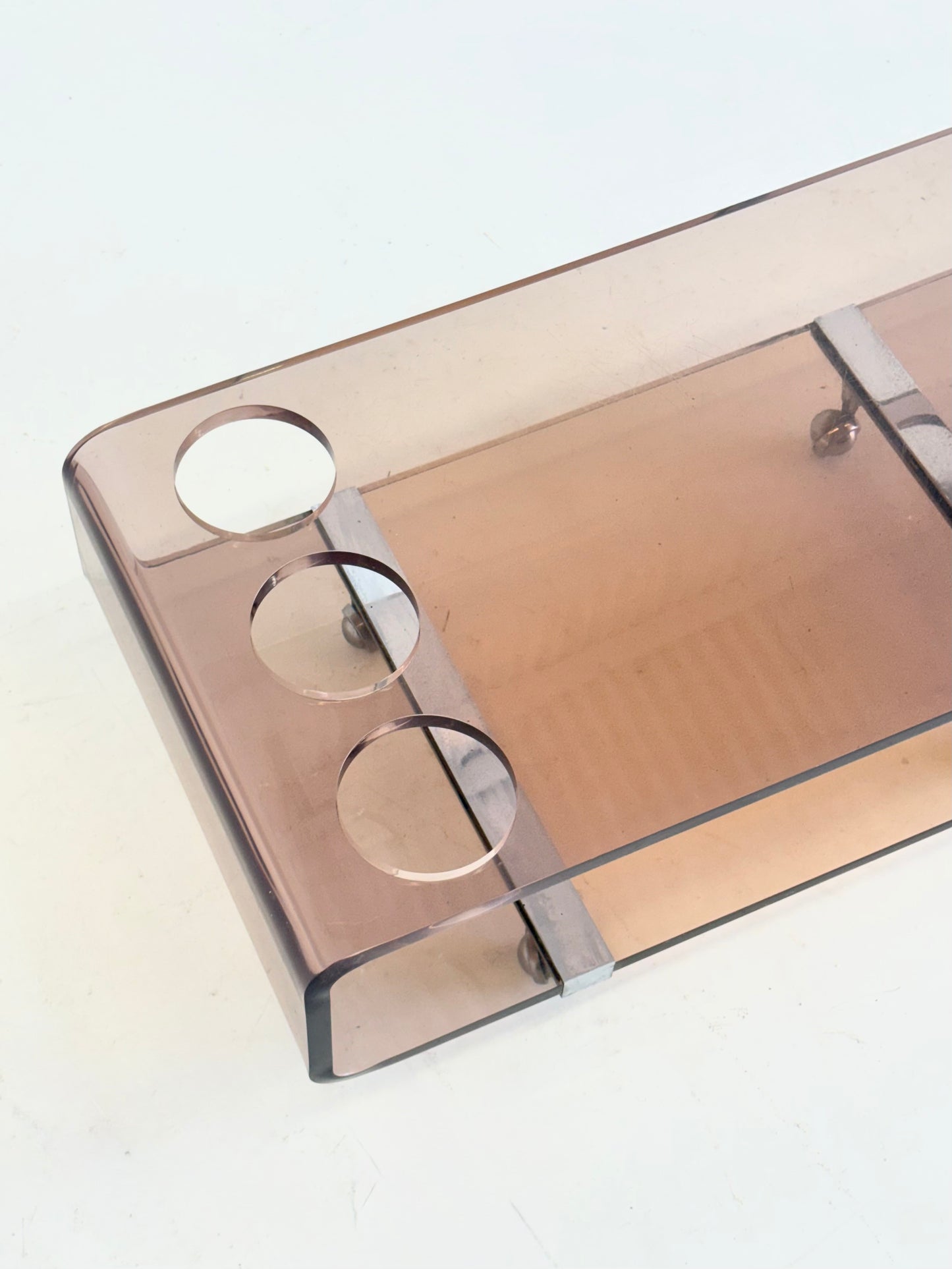Lucite barwagen van Michel Dumas voor Roche Bobois