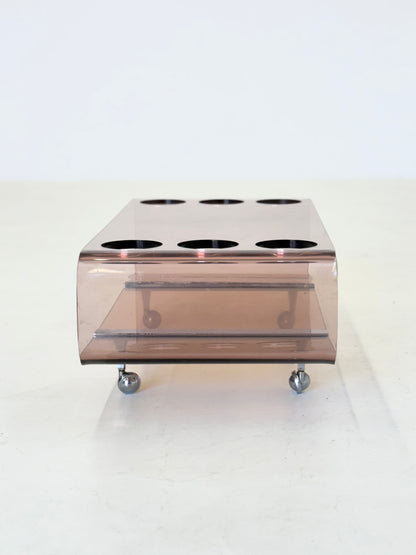 Lucite barwagen van Michel Dumas voor Roche Bobois