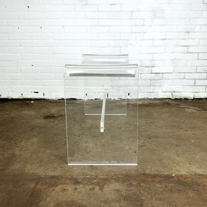 Vintage plexiglas side table or stool / chair