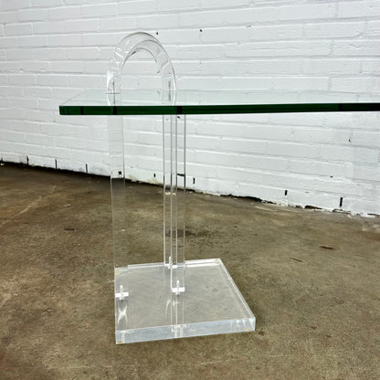 Vintage design plexiglas / glass side table