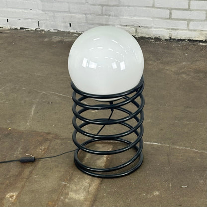 Grote vintage zwarte spiraal lamp van Woja