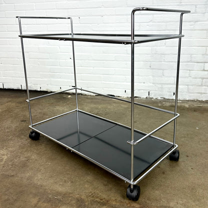 Black vintage serving trolley