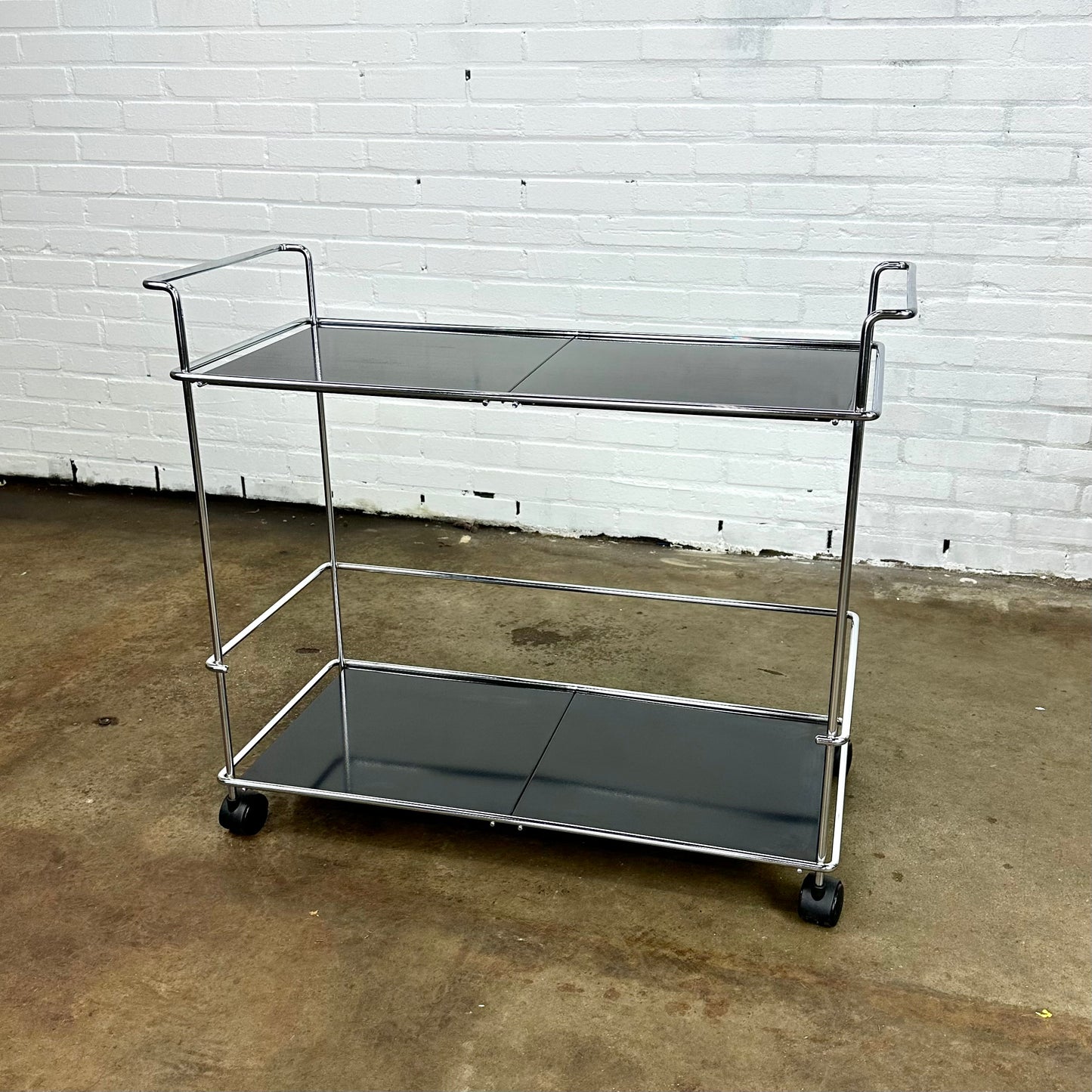 Black vintage serving trolley