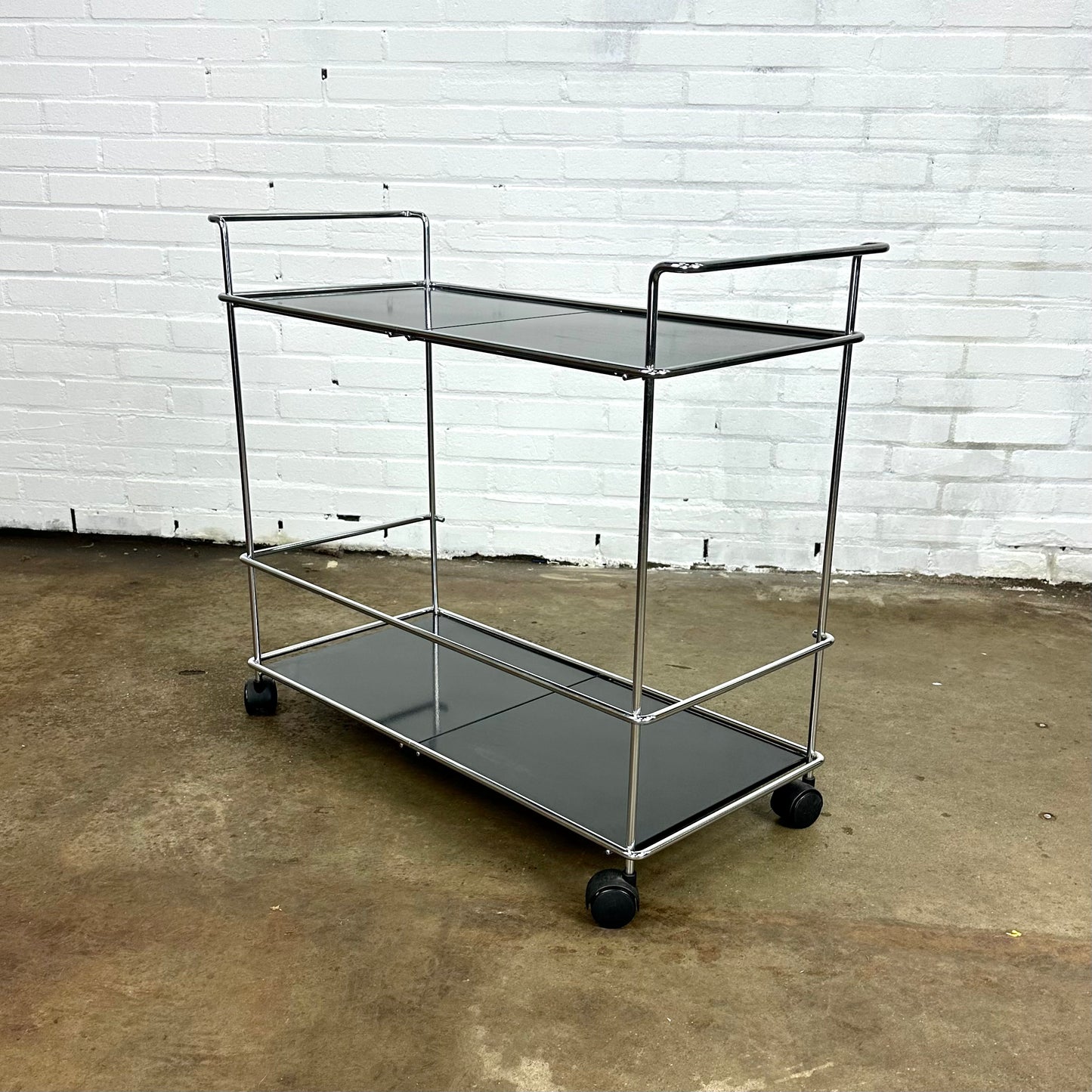 Black vintage serving trolley