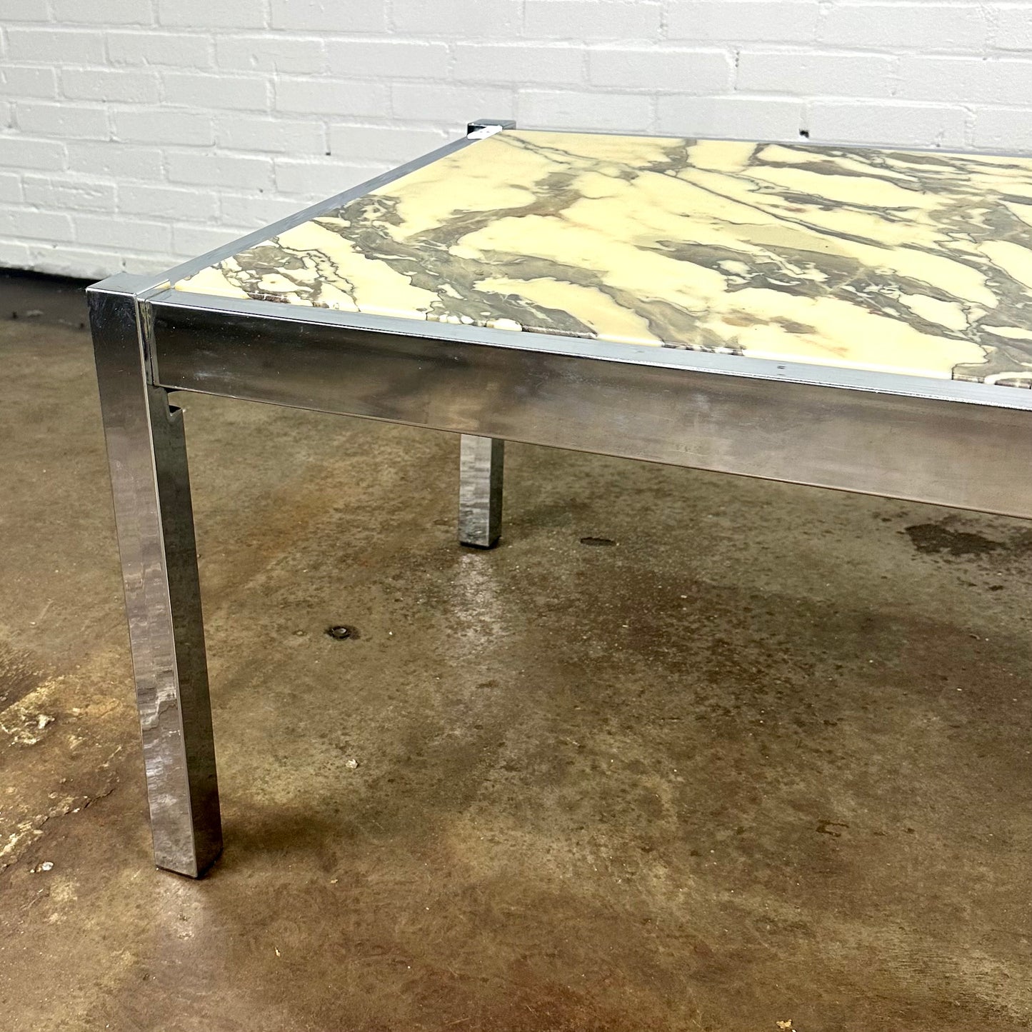 Rectangular coffee table with marble