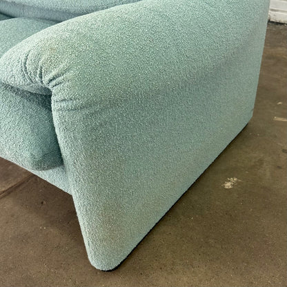 Turquoise Cassina Maralunga 2 zit bank door Vico Magistretti 190