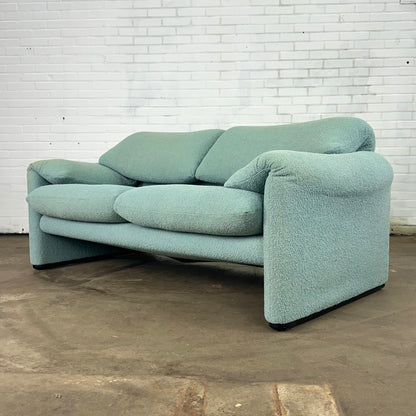 Turquoise Cassina Maralunga 2 zit bank door Vico Magistretti 166