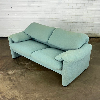 Turquoise Cassina Maralunga 2 zit bank door Vico Magistretti 166