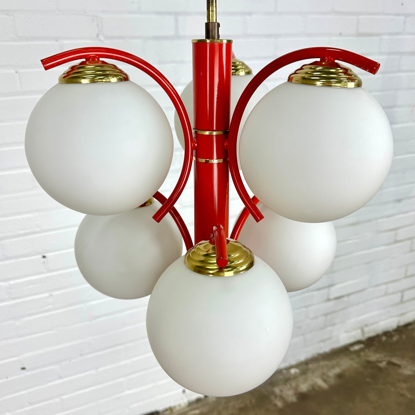 Richard Essig space age design hanglamp rood