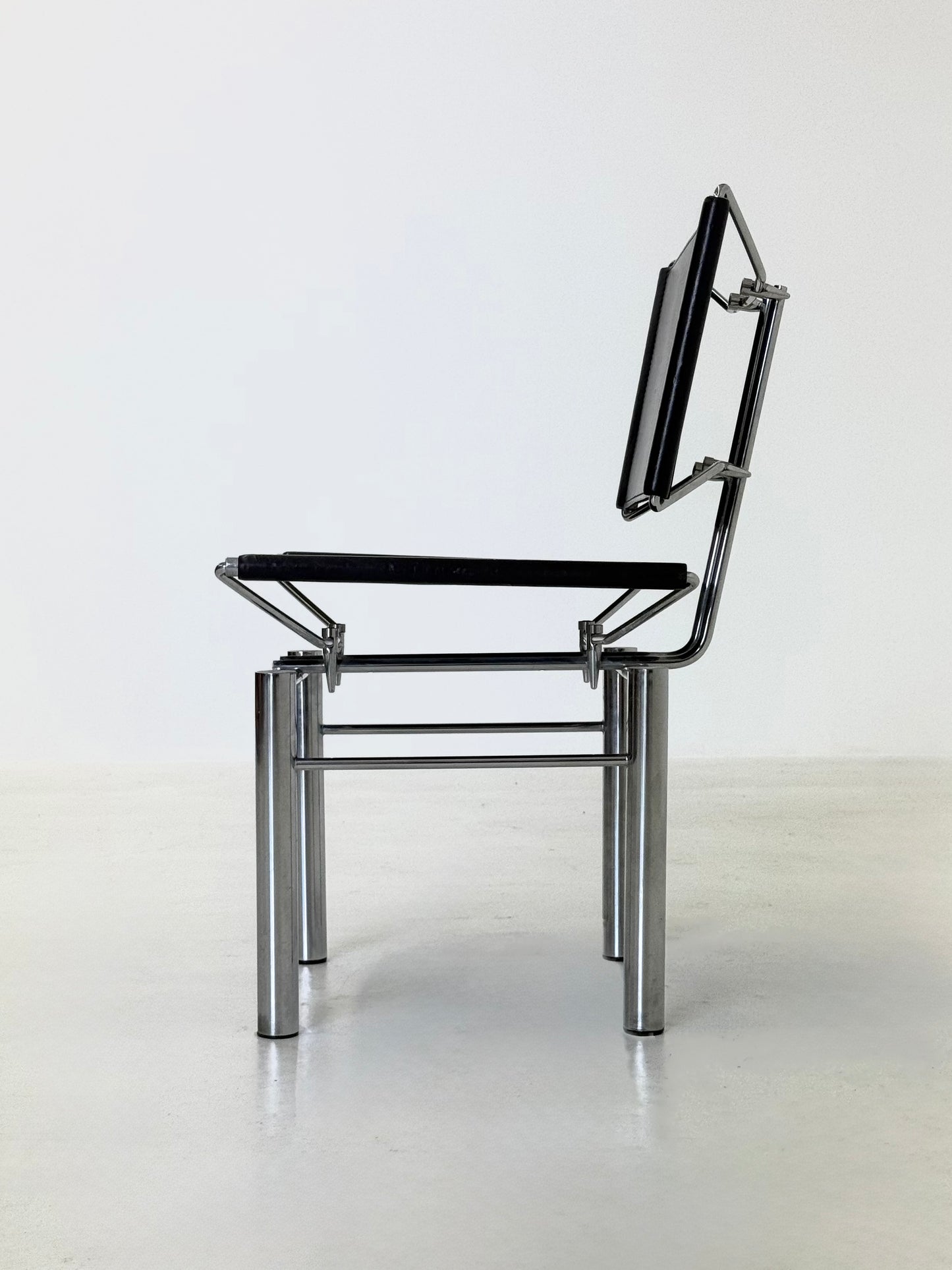 Zwart leren 8600 stoel voor Kusch & Co van Hans Ulrich Bitsch