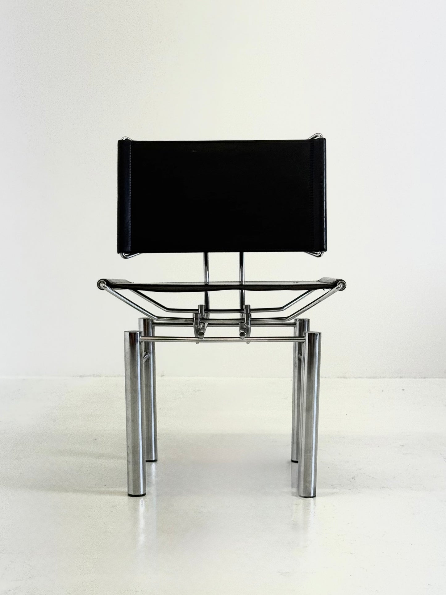 Zwart leren 8600 stoel voor Kusch & Co van Hans Ulrich Bitsch