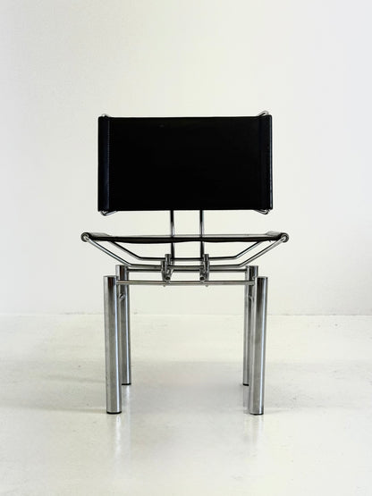 Zwart leren 8600 stoel voor Kusch & Co van Hans Ulrich Bitsch