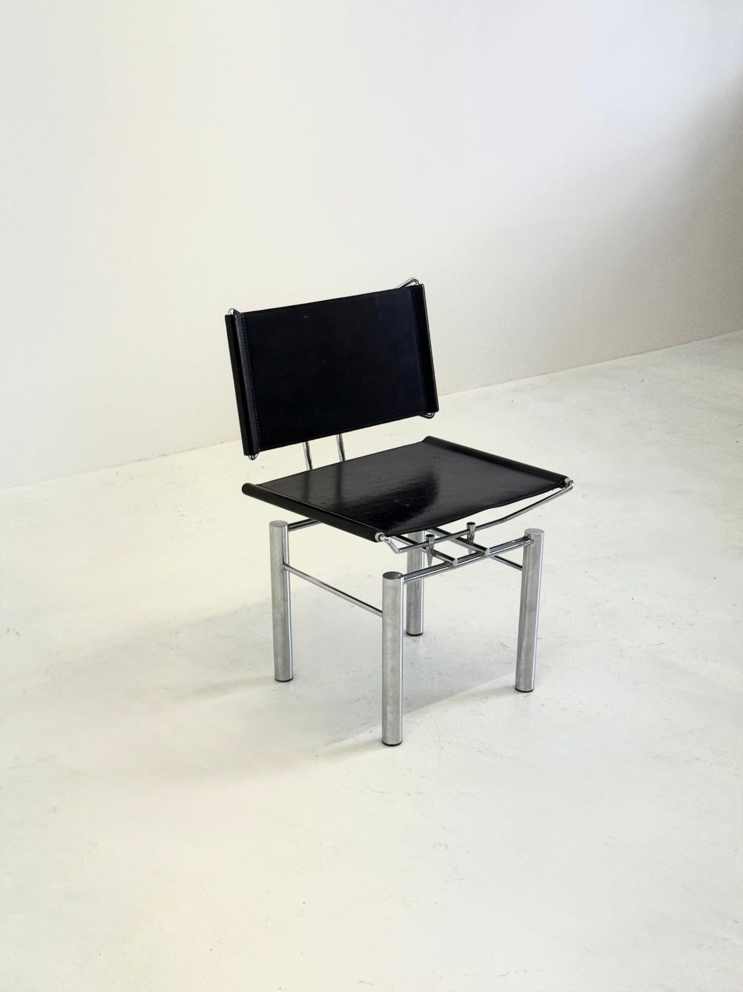 Zwart leren 8600 stoel voor Kusch & Co van Hans Ulrich Bitsch