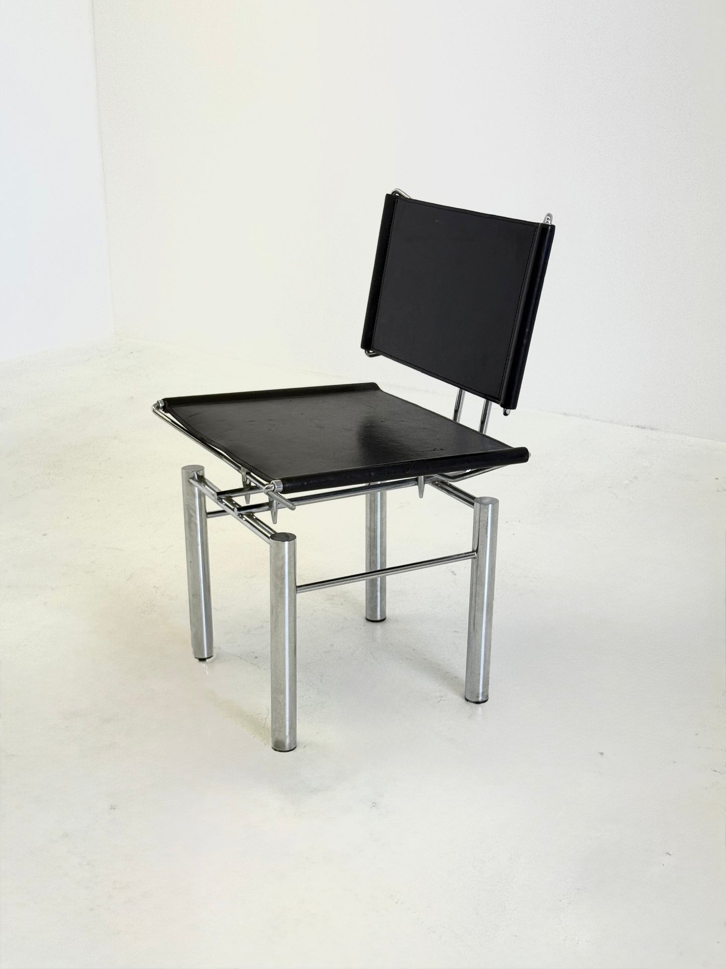 Zwart leren 8600 stoel voor Kusch & Co van Hans Ulrich Bitsch