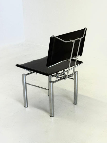 Zwart leren 8600 stoel voor Kusch & Co van Hans Ulrich Bitsch