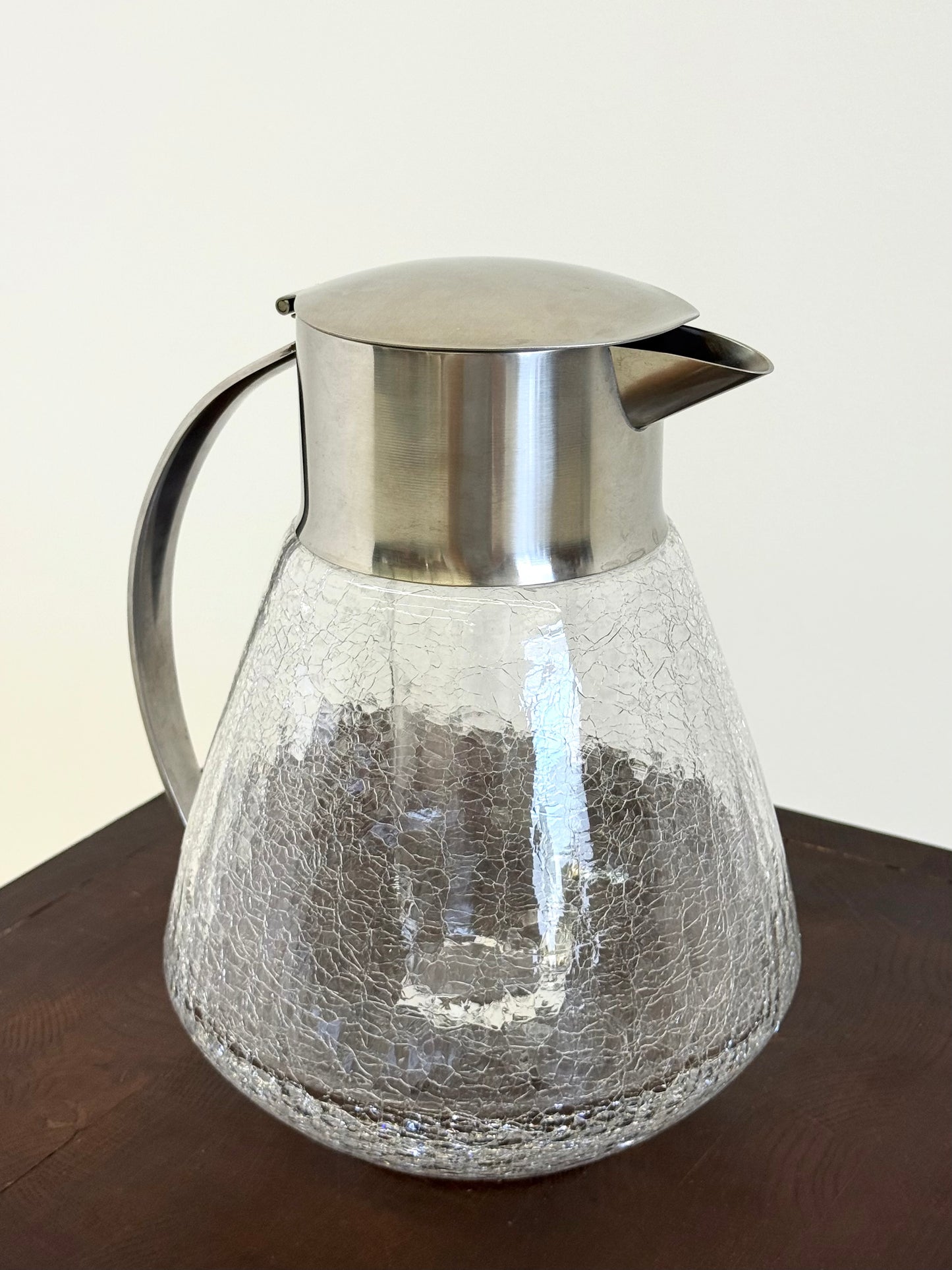 Kristallen WMF waterkan met ijskubusreservoir