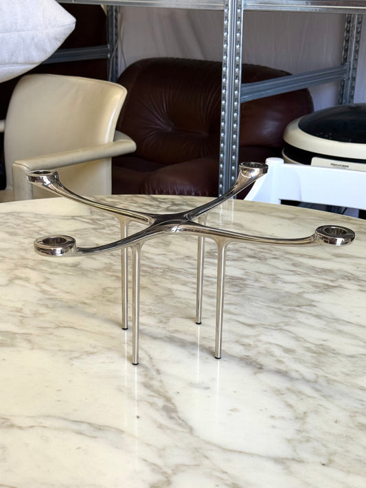 Zilverkleurige kandelaar van Charles Wilson voor Menu