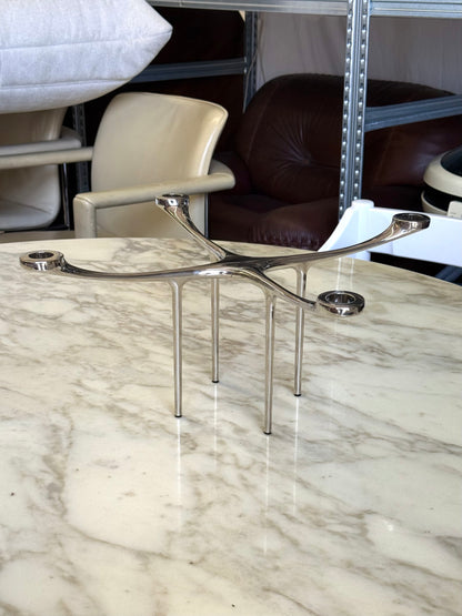 Zilverkleurige kandelaar van Charles Wilson voor Menu