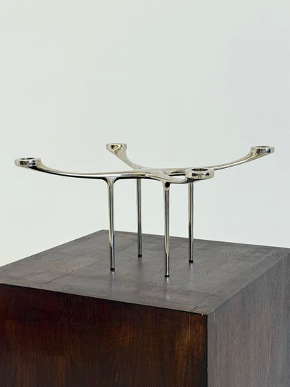 Zilverkleurige kandelaar van Charles Wilson voor Menu