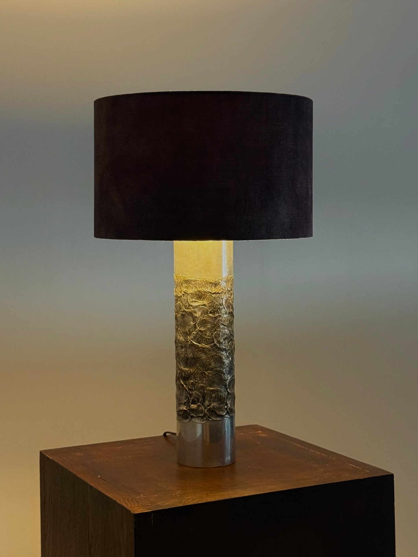 Brutalistische Tafellamp van Willy Luyckx