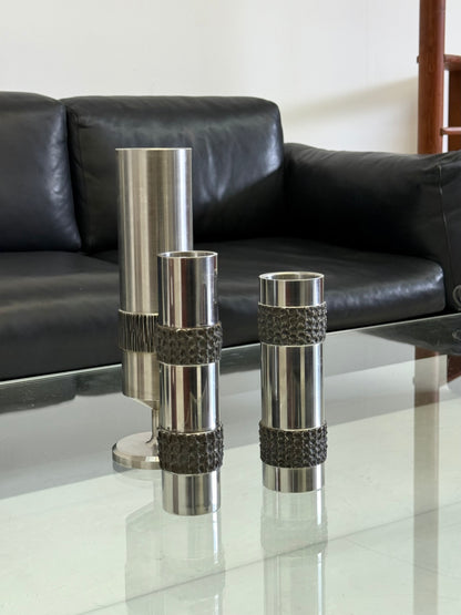 BMF rvs vintage brutalistische vaas